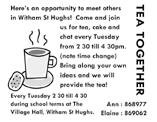 witham herald noticeboard 1 Hykeham Bingo Club Tuesday evening Free Membership 1.