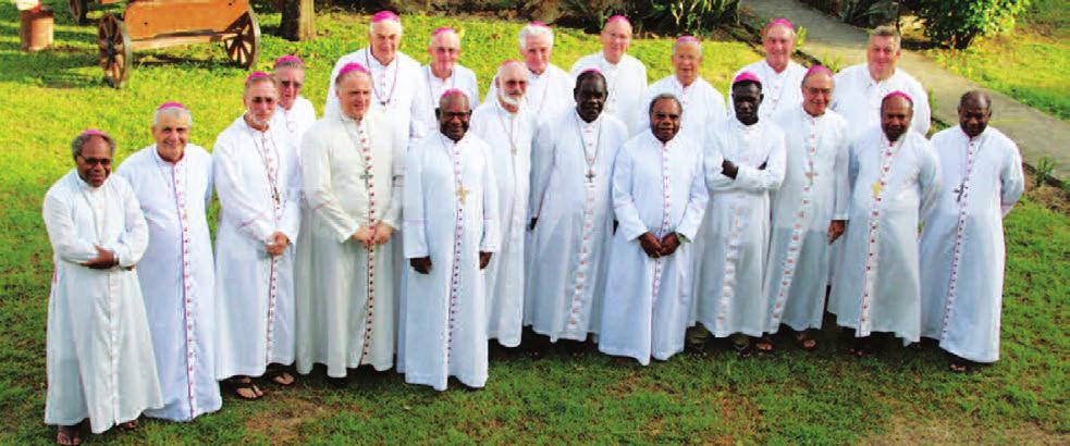 cbcconfrens Epril 3 - Me 6, 2015 Wantok P15 BISHOPS AT THE AGM: Catholic Bishops of PNG & Solomon Islands at the 56th AGM just ended at the Emmaus Conference Centre in Port Moresby.