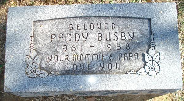 PADDY BUSBY Story complied by, Norman L. Newton Recently a walking tour was done of Fairview Cemetery in Gainesville, Texas, put on by North CentralTexas College professor, Ron Melugin.