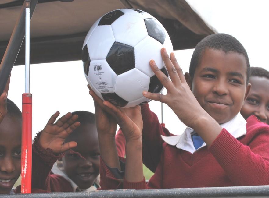 soccer balls for Asante Sana in Tanzania Canton