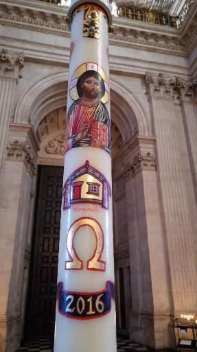 The Paschal candle at St
