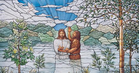 Stained-glass window in Nauvoo Illinois Temple, by Tom Holdman JANUARY 28 FEBRUARY 3 Matthew 3; Mark 1; Luke 3 Prepare Ye the Way of the Lord As you read and ponder Matthew 3; Mark 1; and Luke 3,