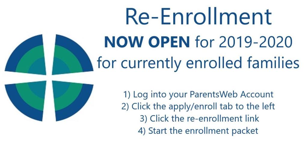 Click below for additional 2019-2020 information Calendar Tuition Schedule The re-enrollment fee is $125/child* until March 22, 2019. It increases to $150 per child on March 23, 2019.