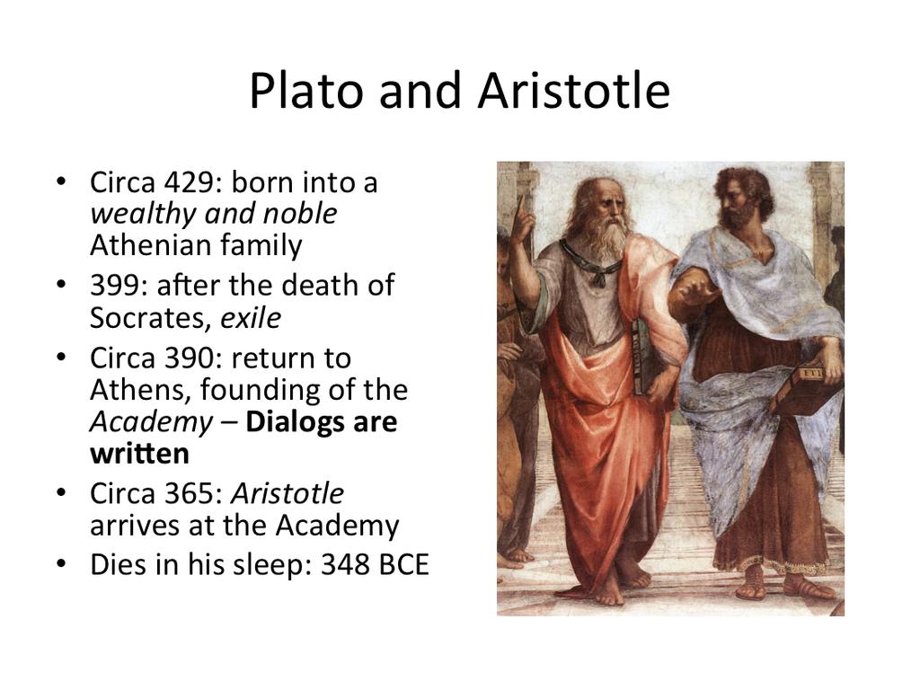 The conflict between Plato and Aristotle evolves into a conflict between realists like Aristotle who think that universals are convenient categorical descriptors but have no independent existence
