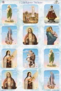 Jesus and Mary Assortment Stickers...75 Full color stickers of Our Lord and His Blessed Mother. 1.