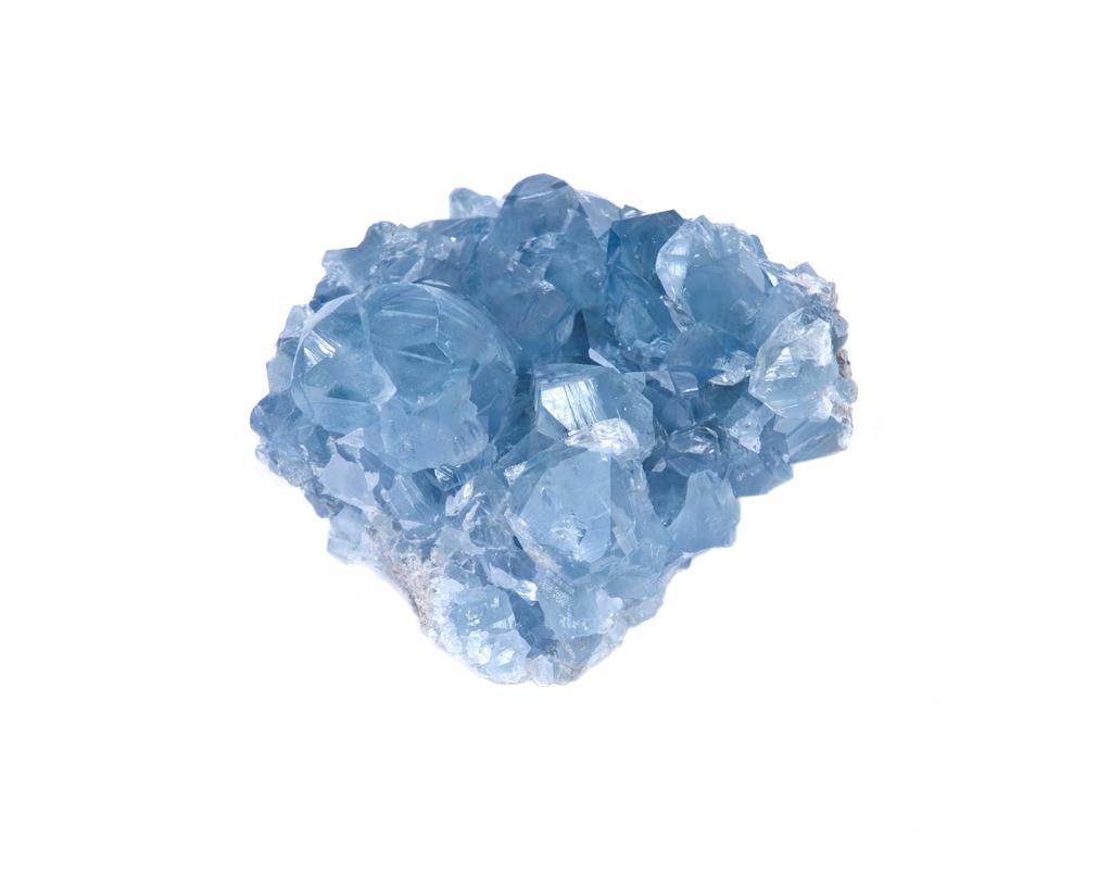 Celestite This gentle blue crystal, with its uplifting vibration is used to develop psychic abilities, and contact spirit guides, angles, and guardian angels.