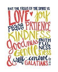 DAY 7 SPIRITUAL FRUIT But the fruit of the Spirit is love, joy, peace, patience, kindness, goodness, faithfulness, gentleness, self-control; against such things there is no law.
