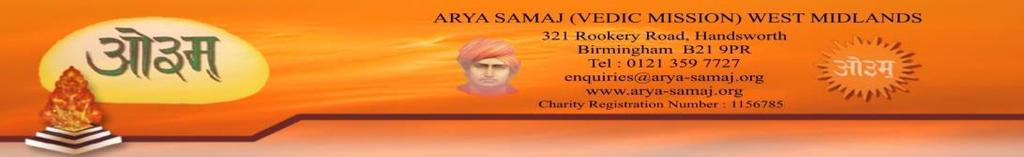 YEAR 41 01/2019-20 MONTHLY January 2019 JJANUARY2009222002009 Arya Samaj (Vedic Mission) West Midlands would like to wish you all a Very Happy New Year!
