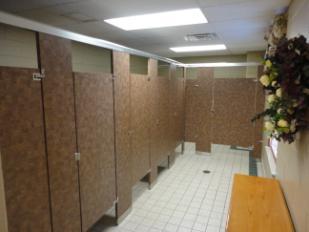 Building I Remodel Daylight Savings Time New bathroom stalls, countertops, lighting, and paint have