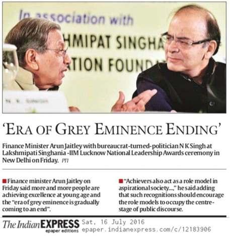 Page 11 From the Press Name of the Publication: Indian Express Date: 16/7/16 Business Standard: http://www.business-standard.