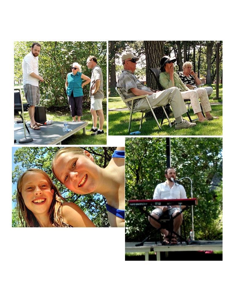 HOT DAYS, COOL JAZZ: July 19th on the lawn at Emmanuel. Could the day have been more perfect? Andrew was his absolutely amazing self, singing and playing jazz. He even jazzed up a Beatle s tune.
