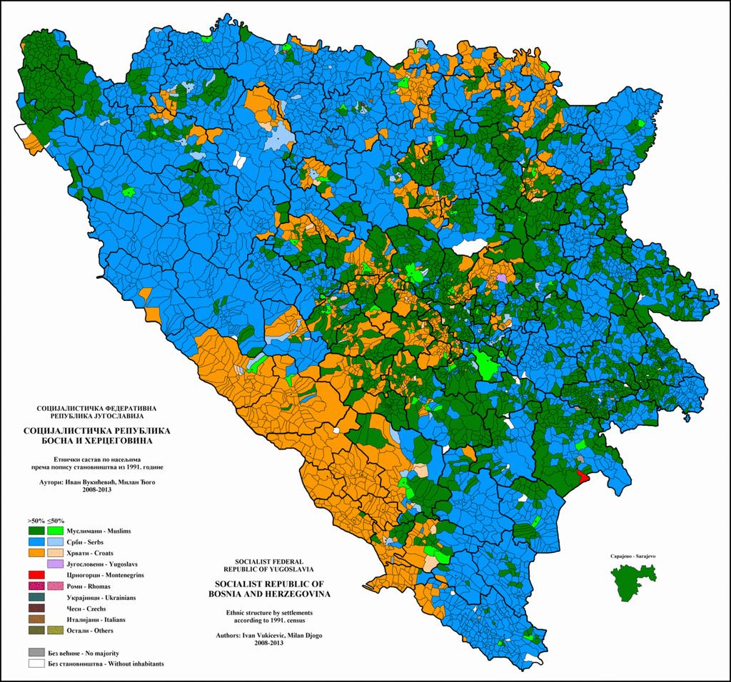 violence among borders 1992 1995, conflict among Bosnian Serbs, Croats, and Bosniaks Serbs declared independence and displaced 2,000,000 Bosniaks, death toll of 100,000 Conflict ended