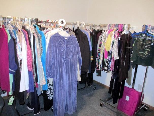 When the ministry expanded into the Distribution Center, there was a room which was just the right size to keep a manageable amount of clothing.