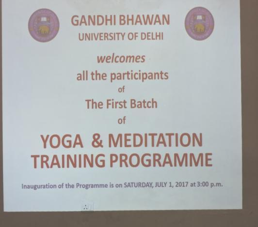 Meditation Training programme of 100 hours duration for the
