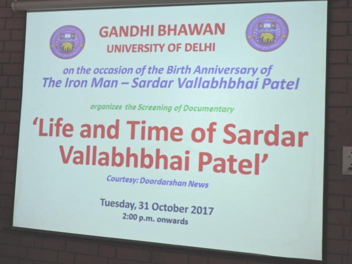 25. Screening of documentary: A documentary on the Iron Man - Sardar Vallabhbhai Patel Life and Time of Sardar Vallabhbhai Patel by Doordarshan News was screened to commemorate his birth anniversary