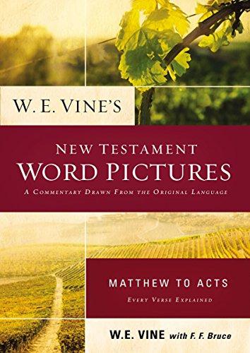 W. E. Vine s book -- New Testament Word Pictures -- is a great classical resource book for biblical studies which covers Matthew through Acts.