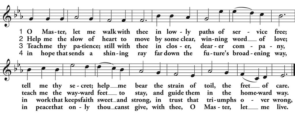 Hymn 660 Sung by all, standing. An offering is received.