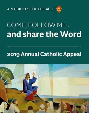 00 per ticket/ cash bar 2019 Annual Catholic Appeal Come, Follow Me.