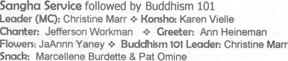 5 This newsletter is published monthly by: The Spokane Buddhist Temple 927 S.