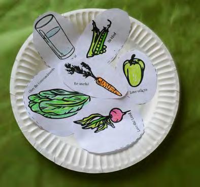 Vegetables and Water for Daniel Materials Needed for Each Child paper plate; crayons or markers; scissors; glue, tape or stapler; copy of Vegetables and Water p.