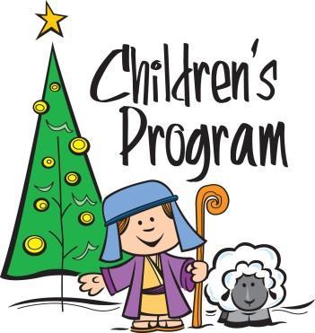 If you know that your child will not be able to participate in the Christmas Program on December 16 th, please let Patti Treptow know as soon as possible.