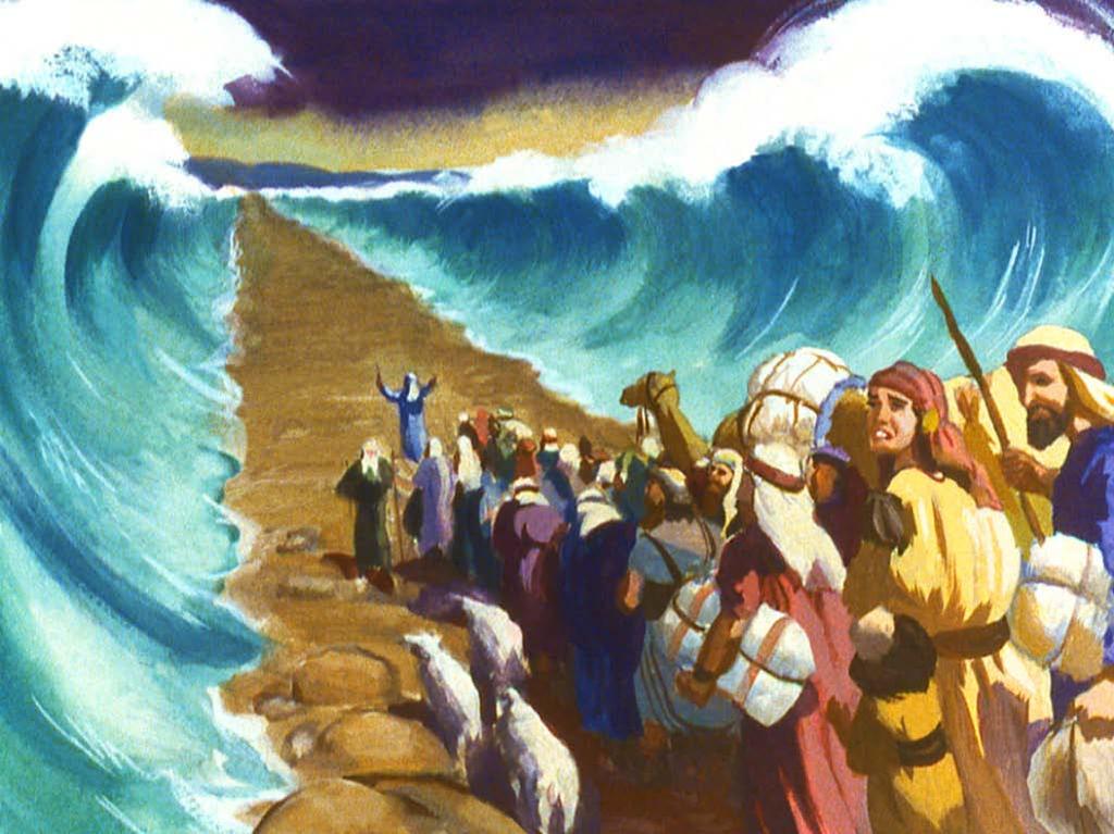 God was present, as they crossed the Red Sea to begin
