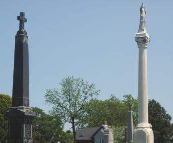 These new parishes did not own enough ground for their own churchyards so a decision was made to open a regional Catholic cemetery outside the city limits. In June 1875, Right Reverend Thomas A.