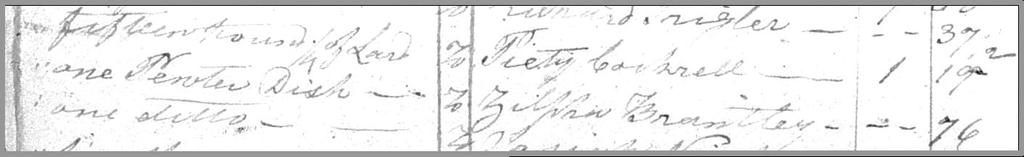 In the image above, Zilpha (Taylor) Brantley, William Brantley s mother, was recorded with Piety (Pridgen) Cockrell, William Brantley s future mother-in-law, in Nash Co on 7 Aug 1823 [estate of Miles