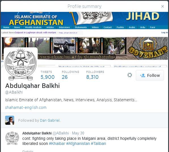 Another Jihadist Organization s Banner of a contact to whom Robert (Bob) Bergdahl sent tweets directly includes not only the Arabic declarations of Muslim jihadists but also includes the word Jihad