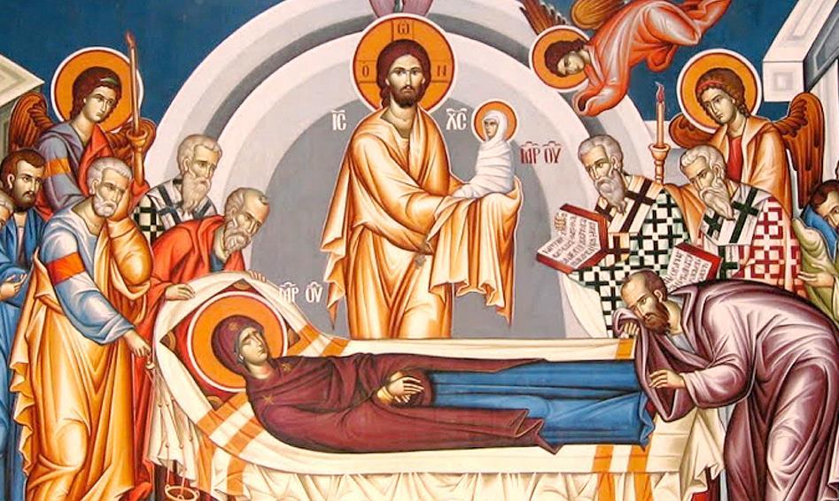 Apostles able to place it in the tomb and seal the entrance to the cave with a large stone. For three days they did not depart from the place of burial, praying and chanting Psalms.