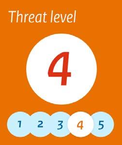 The threat level for the Netherlands is set at substantial, level 4 on a scale of 1 to 5, which means that the chance of an attack is real.