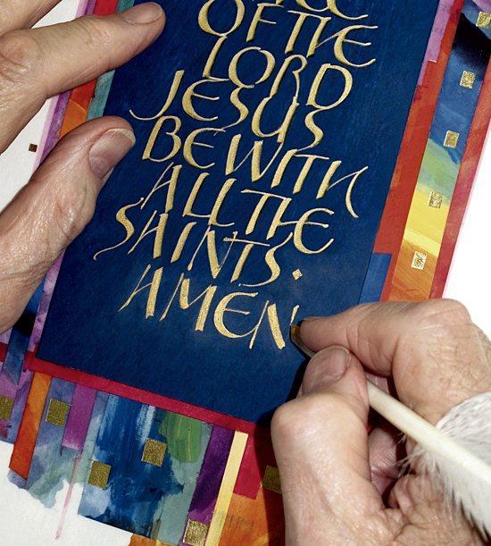 The Bible is written and drawn entirely by hand using quills and pigments