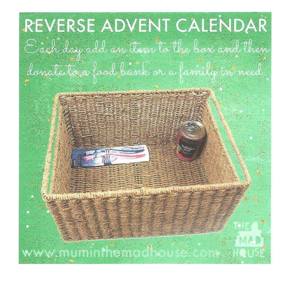 What a wonderful way to observe advent and also help those people who need our love and support.