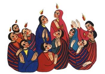 Acts 2:1-4,41 When the day of Pentecost [7x7 days + 1] came, they were all together in one place.