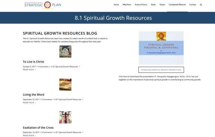 Spiritual Education What online spiritual education resources are you making available to your