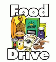 The suggested list of canned goods includes soups/stews, vegetables, tuna/ chicken, Chef Boyardee products, peanut butter, and jelly as well as any other non-perishable food items.