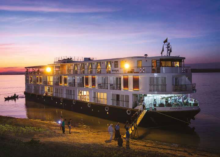 AMAPURA Built in 2014, the AmaPura is a modern, luxurious vessel designed with a crew of 30, ample space and public areas and a shallow draft enabling it to navigate the Irrawaddy River almost
