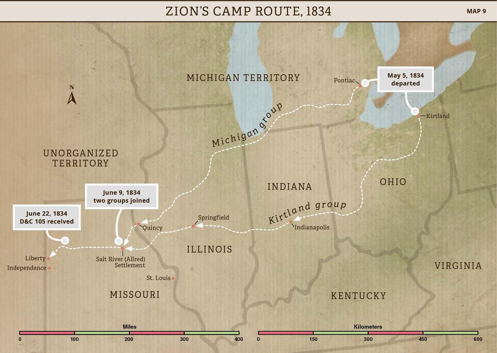 LESSON 41 Explain that many members of Zion s Camp were eager to take part in the expedition and viewed the experience positively. However, they encountered many hardships as well.