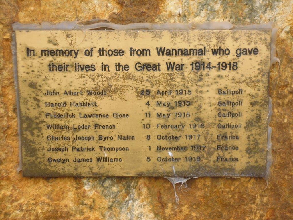 Wannamal Memorial (Photos kindly provided by Ruth Loudon) (56 pages of Pte Private William Loder French s