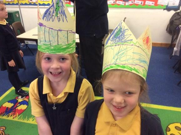 We made crowns to display the timeline of the feud between