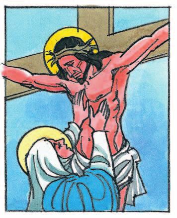 Jesus Dies on the Cross THE TWELFTH STATION Standing by the cross of Jesus were his mother and his mother s sister, Mary the wife of Clopas, and