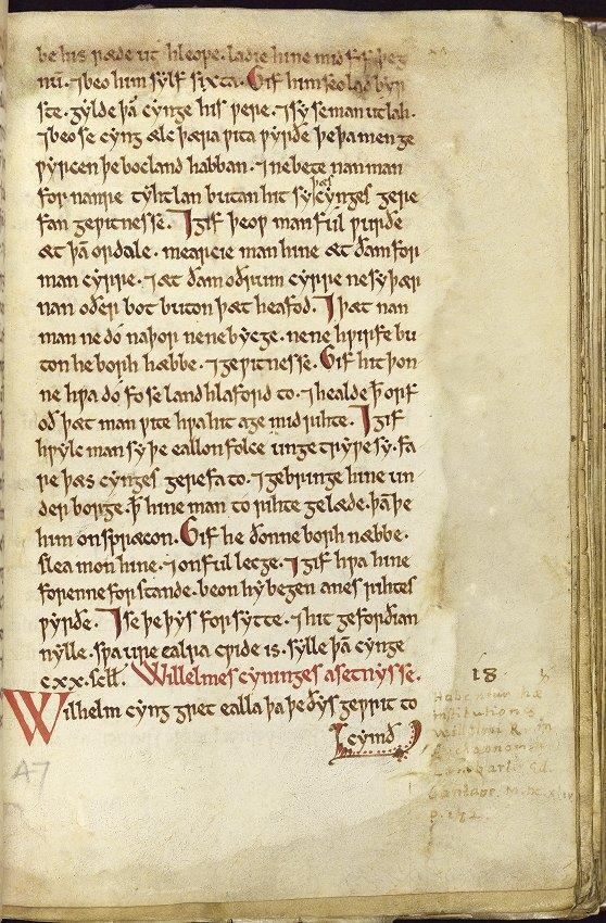 Textus Roffensis, Rochester, Cathedral Library, MS A. 3. 5, f.