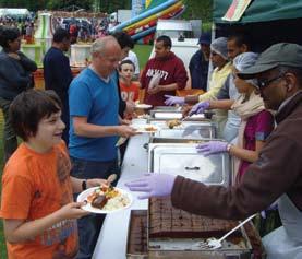 Committee that orgainses the Festival. Bhaktivedanta Manor provides over 3,000 plates of free vegetarian food each year.