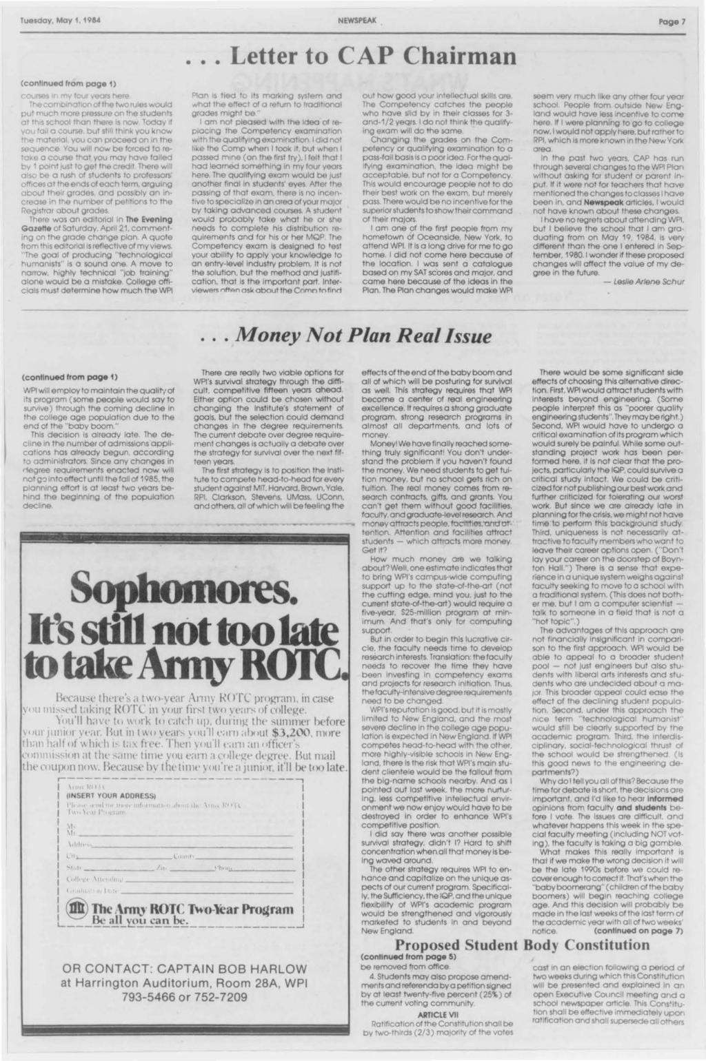 luesday, May 1, 1984 NEWSPEAK Pag e 7.
