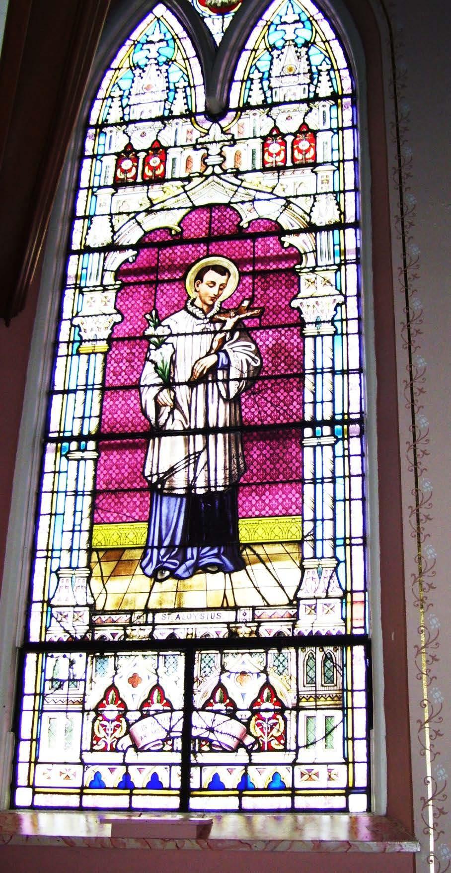 Left: window in St. Peter s Church was donated by Timothy and Margaret Kavanaugh, Great Grandparents of Louis Kavanaugh Jr. They were members of St.