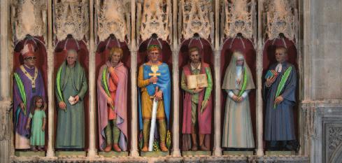 3 New Nave Statues Seven statues of martyrs, sculpted by Rory Young, installed in the niches of