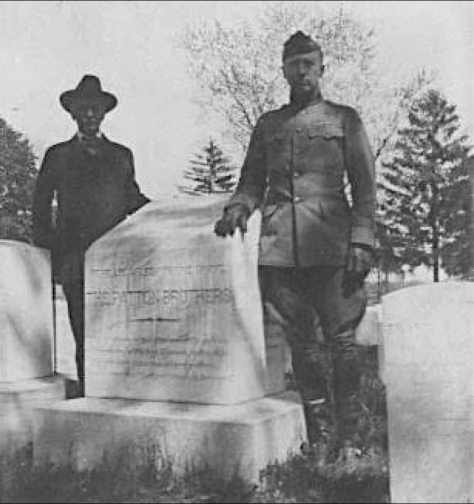 PARTING SHOTS George S. Patton visiting the grave of his grandfather, George S. Patton Sr, who died from a wound he received during the Third Battle of Winchester.