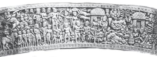 100 THEMES IN INDIAN H ISTORY Fig. 4.13 A part of the northern gateway Fig. 4.14 (far right) Worshipping the Bodhi tree Notice the tree, the seat, and the people around it.