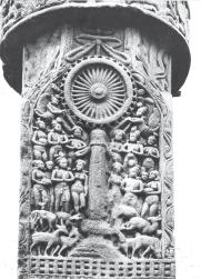15 (middle right) Worshipping the stupa 16 (below) Setting in motion the wheel of dharma case, historians often try to understand the
