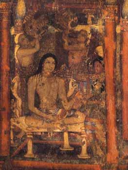 The paintings at Ajanta depict stories from the Jatakas. These include depictions of courtly life, processions, men and women at work, and festivals.